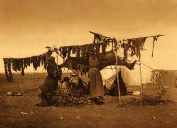 Sioux drying meat